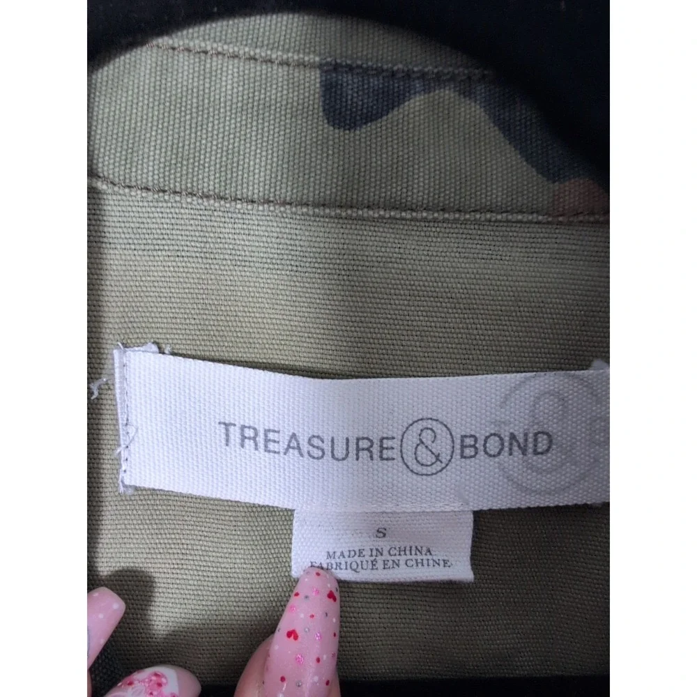 Treasure & Bone Camo Military‎ Women's Jacket Size S Brown Chestnut.